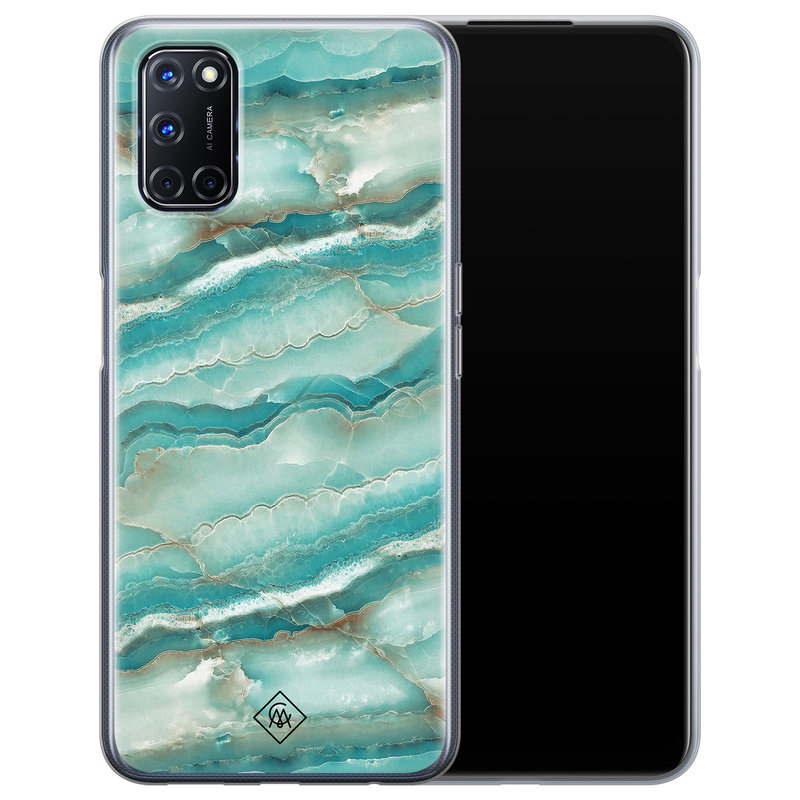 Casimoda Oppo A52 siliconen hoesje - Mamer azuurblauw