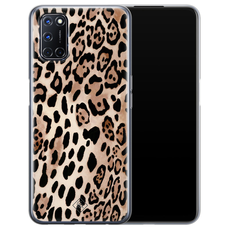 Casimoda Oppo A52 siliconen hoesje - Golden wildcat