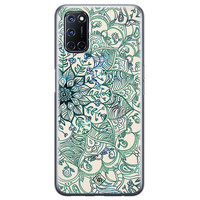 Casimoda Oppo A52 siliconen hoesje - Mandala blauw