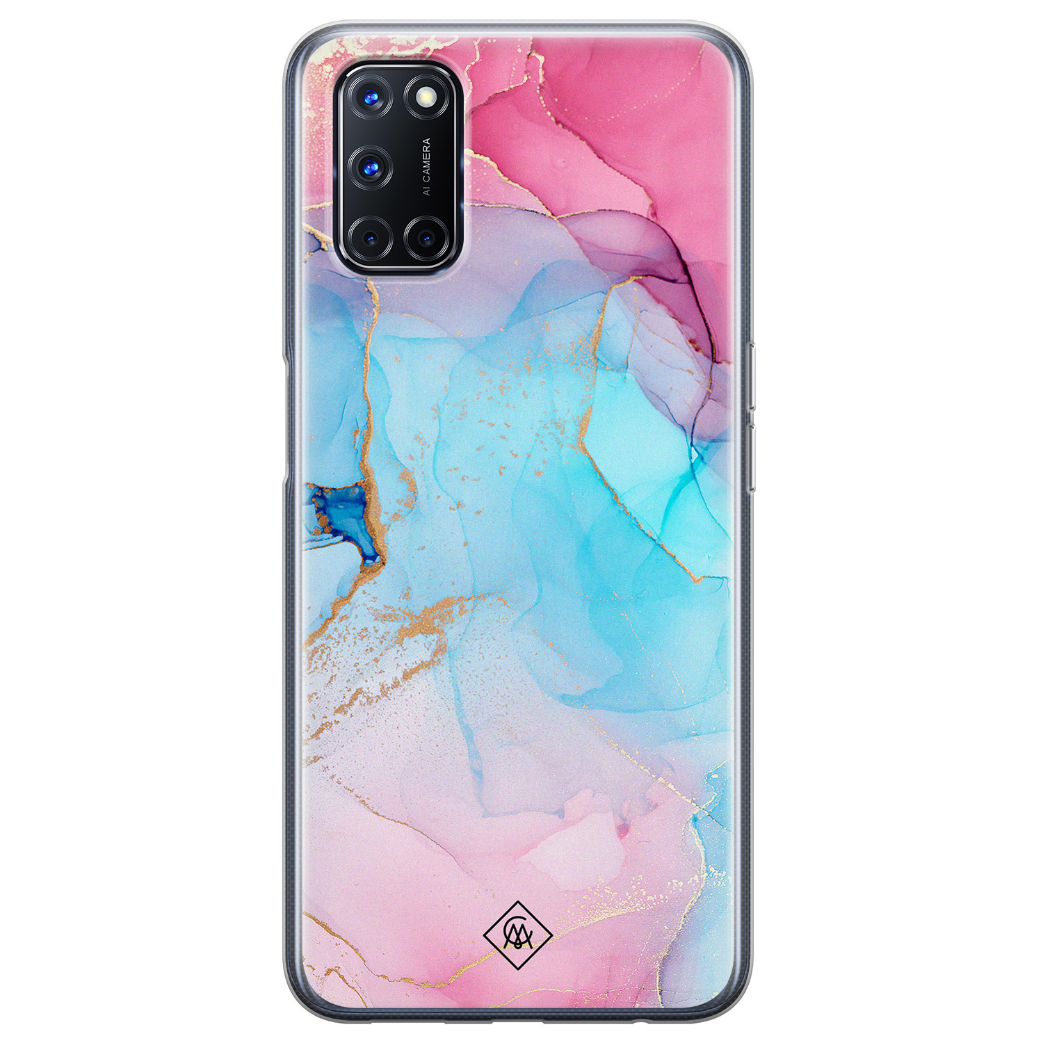 Oppo A52 siliconen hoesje - Marble colorbomb