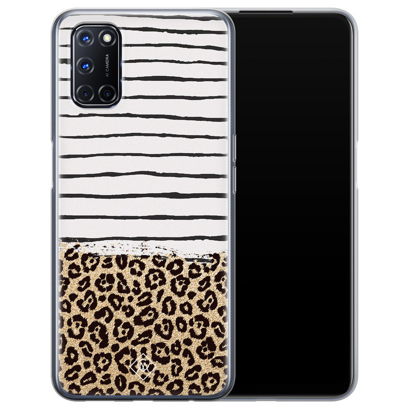 Casimoda Oppo A52 siliconen hoesje - Leopard lines