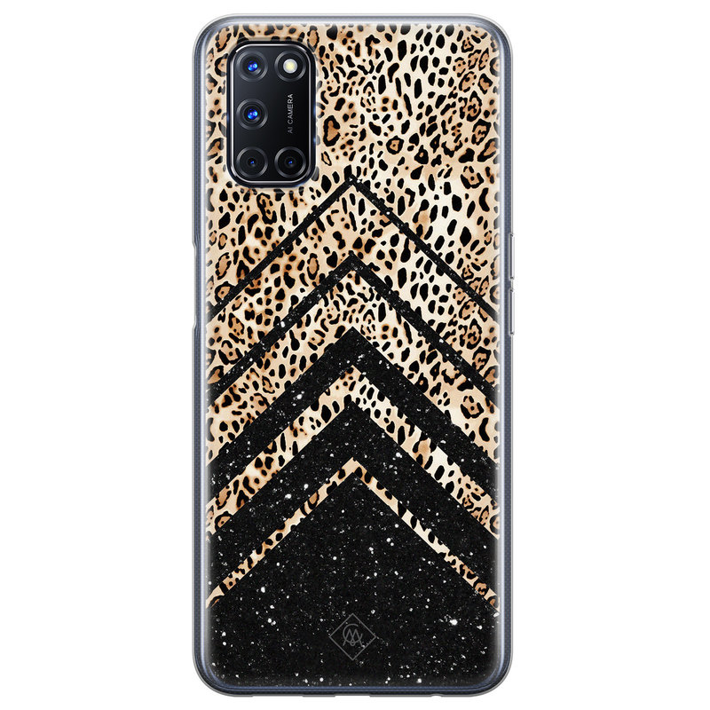 Casimoda Oppo A92 siliconen hoesje - Chevron luipaard