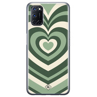 Casimoda Oppo A92 siliconen hoesje - Marmer hart swirl