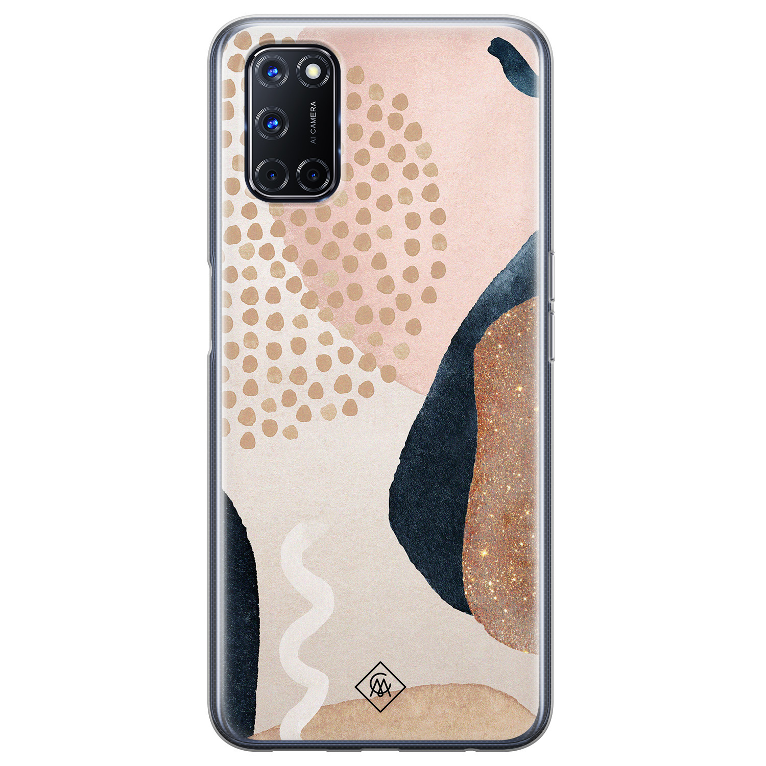 Oppo A92 siliconen hoesje - Abstract dots
