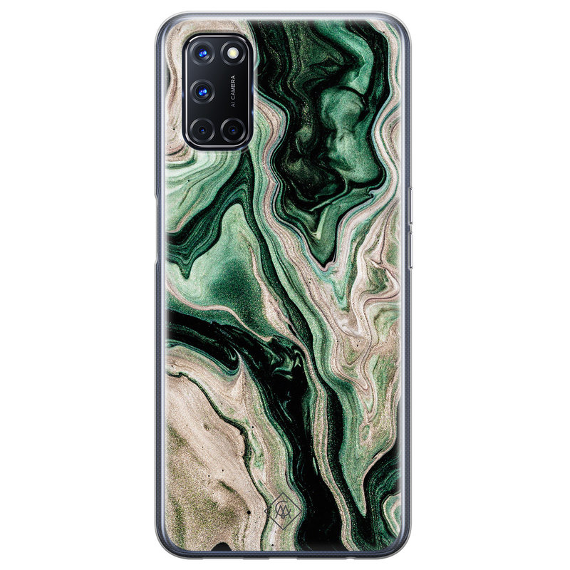 Casimoda Oppo A92 siliconen hoesje - Green waves