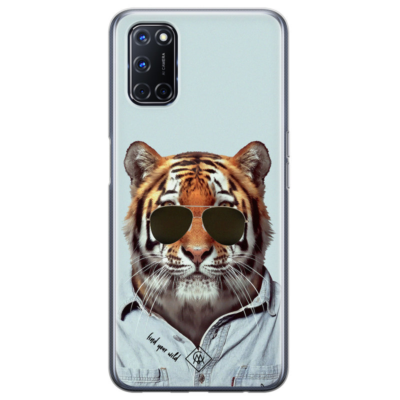 Casimoda Oppo A92 siliconen hoesje - Tijger wild