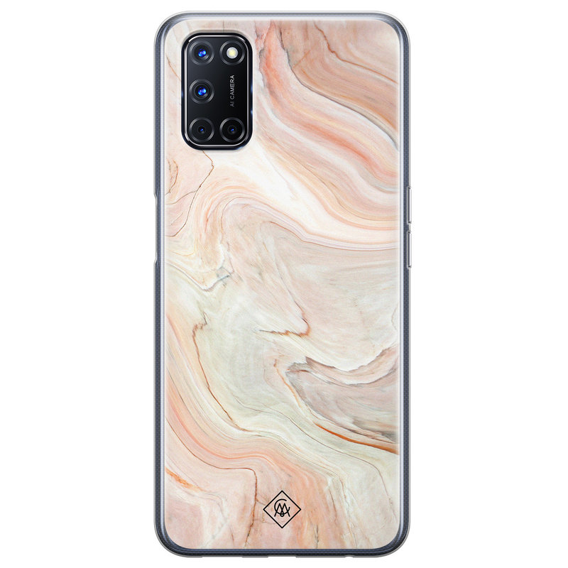 Casimoda Oppo A72 siliconen hoesje - Marmer waves