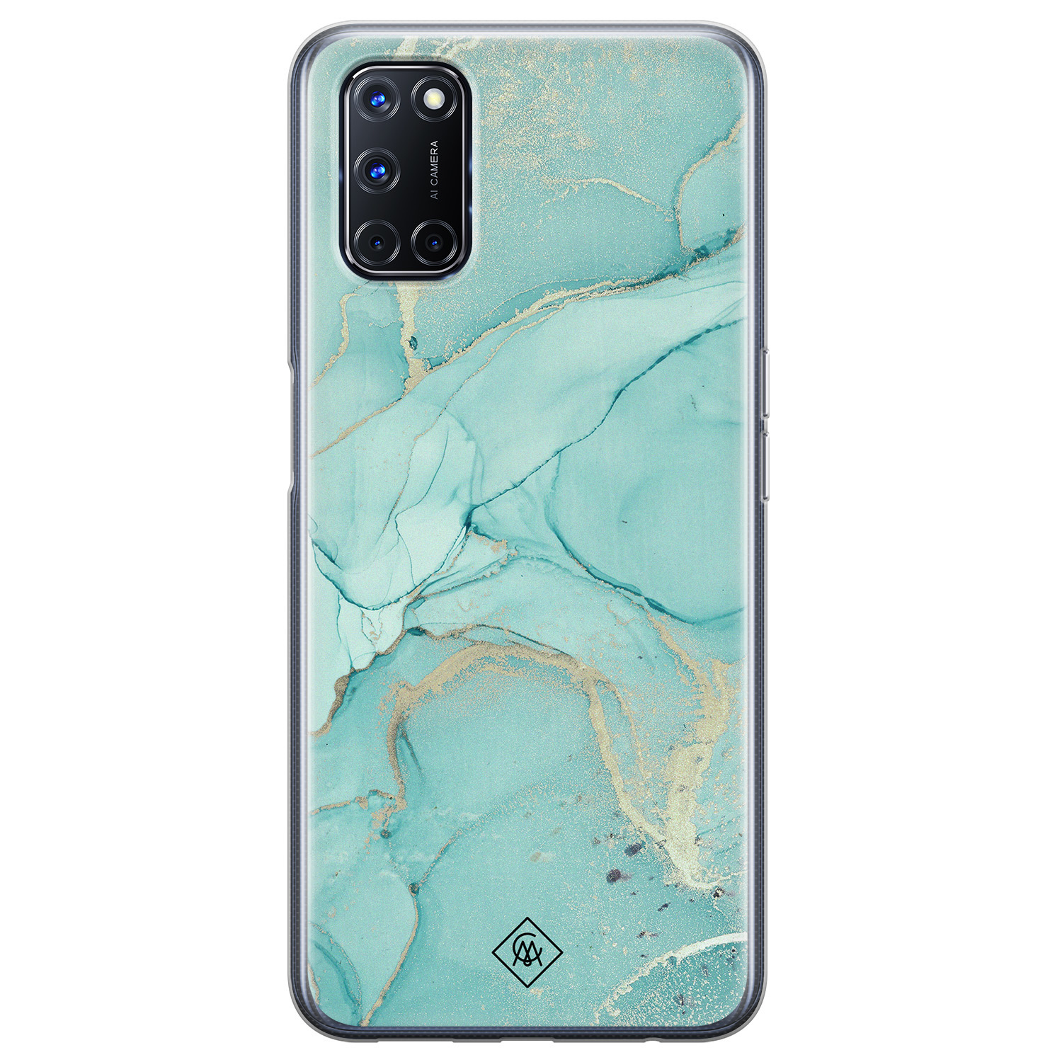 Oppo A72 siliconen hoesje - Touch of mint
