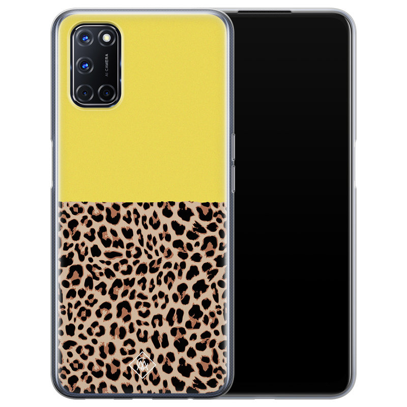 Casimoda Oppo A72 siliconen hoesje - Luipaard geel