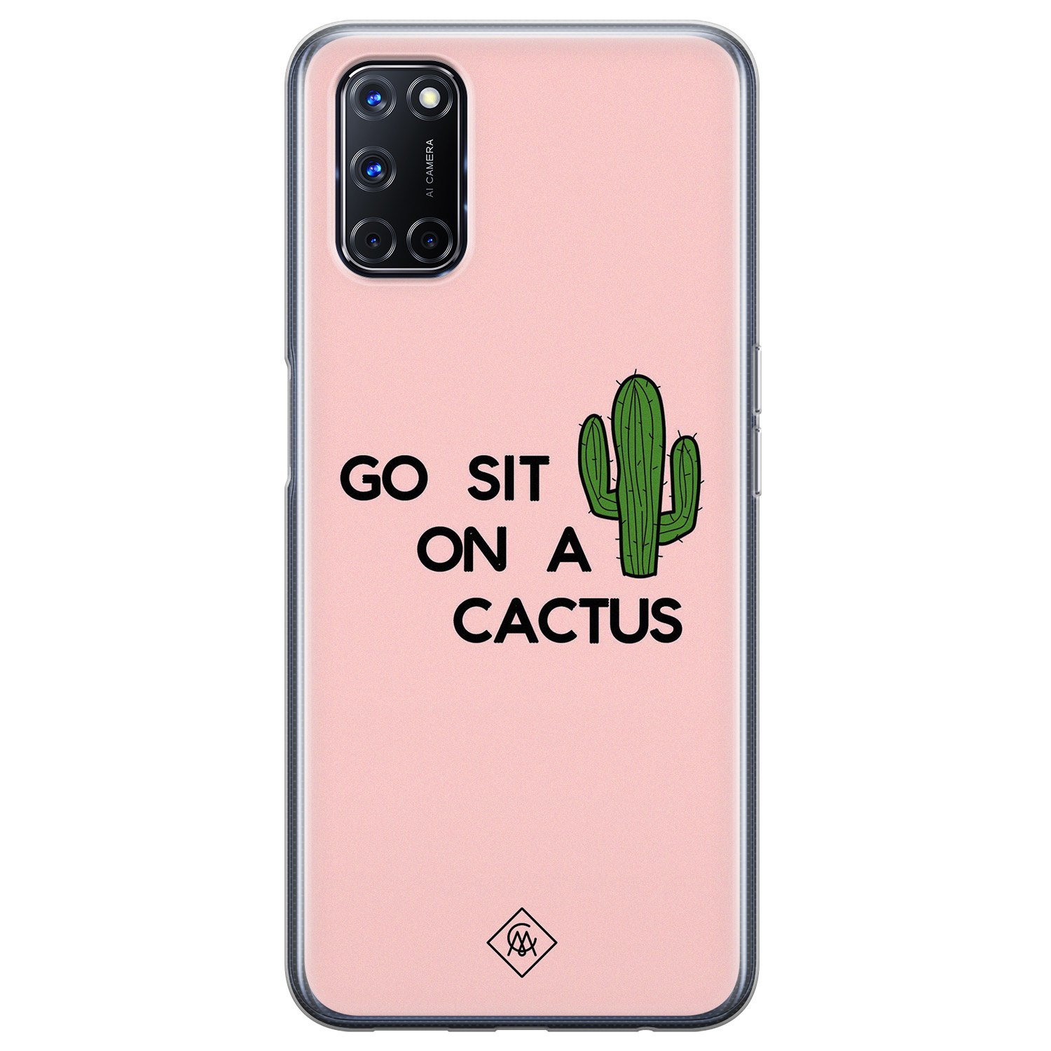 Oppo A72 siliconen hoesje - Go sit on a cactus