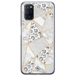 Casimoda Oppo A72 siliconen hoesje - Stone & leopard print