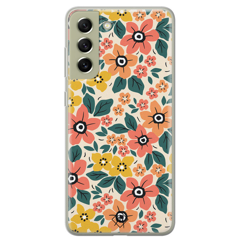 Casimoda Samsung Galaxy S21 FE siliconen hoesje - Blossom