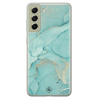 Casimoda Samsung Galaxy S21 FE siliconen hoesje - Touch of mint