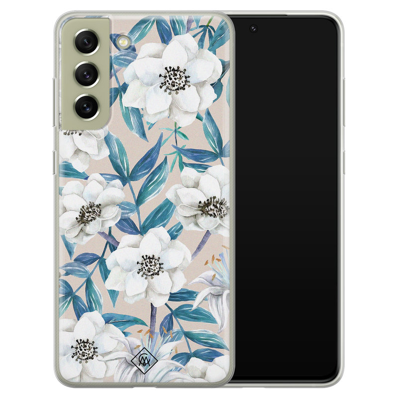 Casimoda Samsung Galaxy S21 FE siliconen hoesje - Touch of flowers