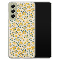 Casimoda Samsung Galaxy S21 FE siliconen hoesje - Yellow garden