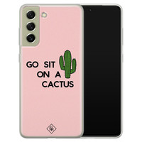 Casimoda Samsung Galaxy S21 FE siliconen hoesje - Go sit on a cactus