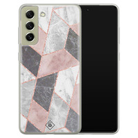 Casimoda Samsung Galaxy S21 FE siliconen hoesje - Stone grid