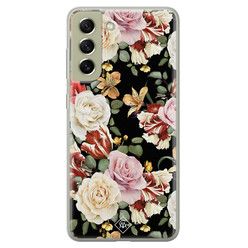 Casimoda Samsung Galaxy S21 FE siliconen hoesje - Flowerpower