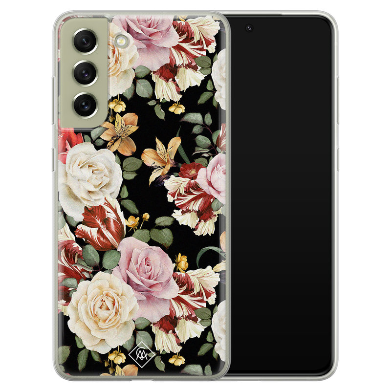 Casimoda Samsung Galaxy S21 FE siliconen hoesje - Flowerpower
