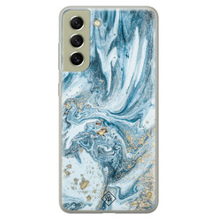 Casimoda Samsung Galaxy S21 FE siliconen hoesje - Marble sea