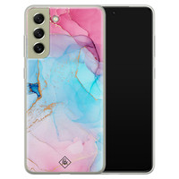 Casimoda Samsung Galaxy S21 FE siliconen hoesje - Marble colorbomb