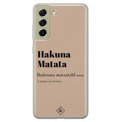 Casimoda Samsung Galaxy S21 FE siliconen hoesje - Hakuna matata