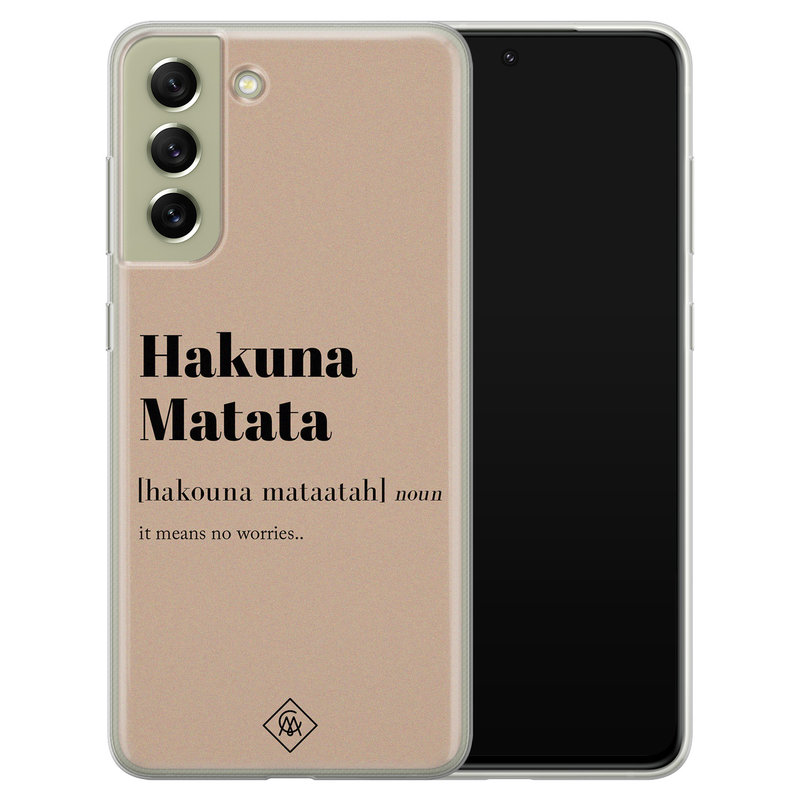 Casimoda Samsung Galaxy S21 FE siliconen hoesje - Hakuna matata