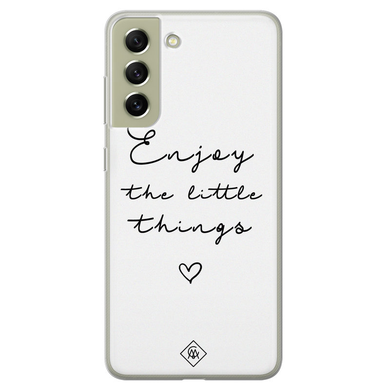 Casimoda Samsung Galaxy S21 FE siliconen hoesje - Enjoy life