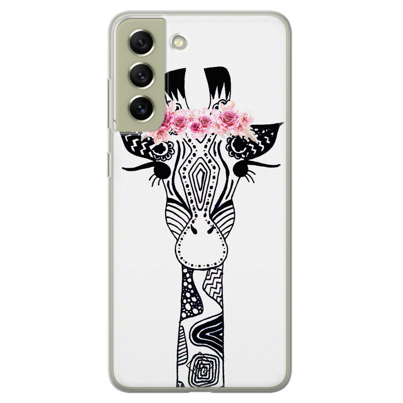 Casimoda Samsung Galaxy S21 FE siliconen hoesje - Giraffe