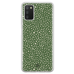 Casimoda Samsung Galaxy A03s siliconen hoesje - Green dots