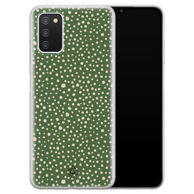 Casimoda Samsung Galaxy A03s siliconen hoesje - Green dots