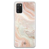 Casimoda Samsung Galaxy A03s siliconen hoesje - Marmer waves