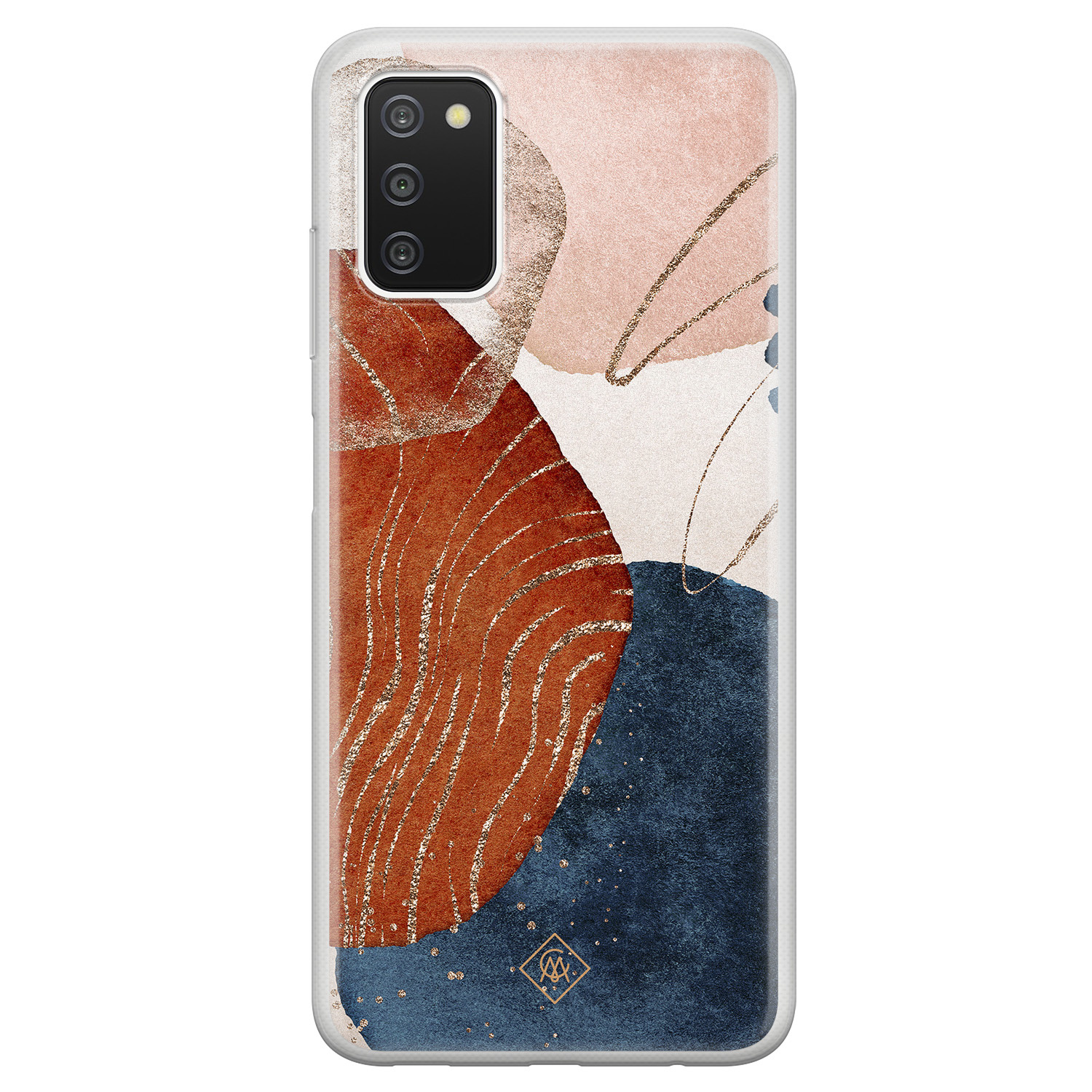 Samsung Galaxy A03s siliconen hoesje - Abstract terracotta