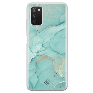 Casimoda Samsung Galaxy A03s siliconen hoesje - Touch of mint
