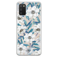 Casimoda Samsung Galaxy A03s siliconen hoesje - Touch of flowers