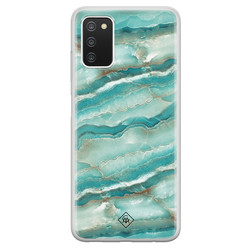 Casimoda Samsung Galaxy A03s siliconen hoesje - Mamer azuurblauw