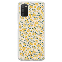 Casimoda Samsung Galaxy A03s siliconen hoesje - Yellow garden