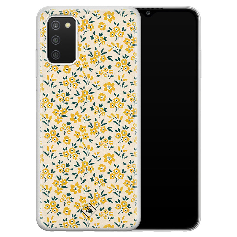 Casimoda Samsung Galaxy A03s siliconen hoesje - Yellow garden