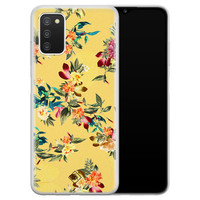 Casimoda Samsung Galaxy A03s siliconen hoesje - Floral days