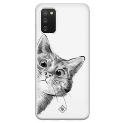 Casimoda Samsung Galaxy A03s siliconen hoesje - Peekaboo