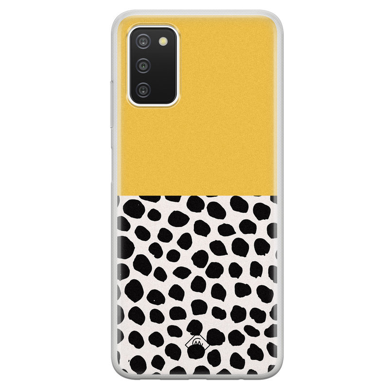 Casimoda Samsung Galaxy A03s siliconen hoesje - Yellow dots