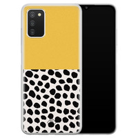 Casimoda Samsung Galaxy A03s siliconen hoesje - Yellow dots