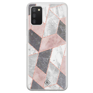 Casimoda Samsung Galaxy A03s siliconen hoesje - Stone grid