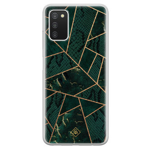 Casimoda Samsung Galaxy A03s siliconen hoesje - Abstract groen