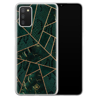 Casimoda Samsung Galaxy A03s siliconen hoesje - Abstract groen