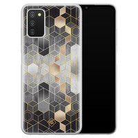 Casimoda Samsung Galaxy A03s siliconen hoesje - Grey cubes