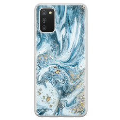 Casimoda Samsung Galaxy A03s siliconen hoesje - Marble sea