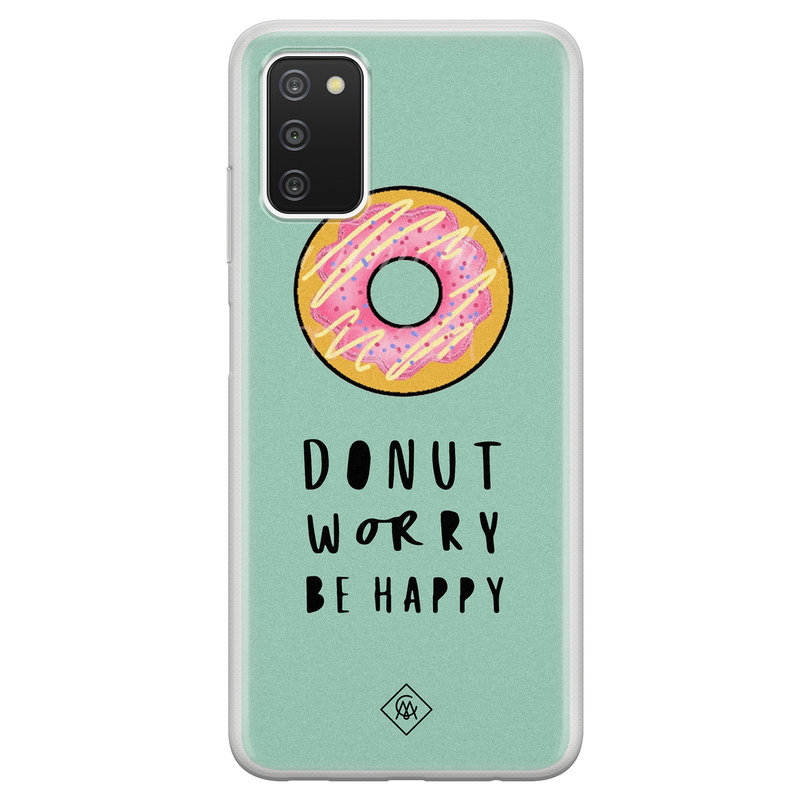 Casimoda Samsung Galaxy A03s siliconen hoesje - Donut worry