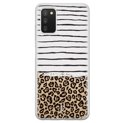 Casimoda Samsung Galaxy A03s siliconen hoesje - Leopard lines Casimoda Samsung Galaxy A03s siliconen hoesje - Leopard lines