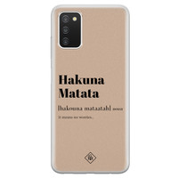 Casimoda Samsung Galaxy A03s siliconen hoesje - Hakuna matata